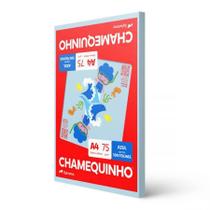 Papel sulfite A4 75g Azul 210x297 com 100 folhas - Chamequinho
