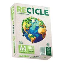 Papel sulfite a4 75g recicle papel pacote com 500 folhas