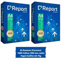 Papel Sulfite A4 75G Report Premium 2 Resmas C/ 500 Folhas - Suzano