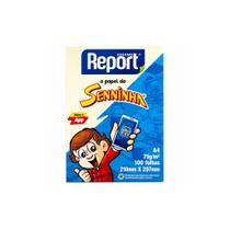 Papel sulfite a4 75gr 100 folhas senninha amarelo report Papel sulfite a4 75gr 100 folhas senninha amarelo report