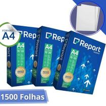 Papel Sulfite A4 Branco Report Premium 3 Resma de 500 Folhas - Total de 1500 Folhas