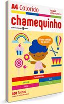 Papel Sulfite A4 Chamequinho 4 Cores 210x297mm 100 Folhas