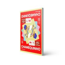 Papel Sulfite A4 Colorido Chamequinho 75G 4 Cores - Pacote com 100 Folhas