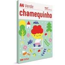 Papel Sulfite A4 Colorido Chamequinho 75G Verde Pacote com 100 Folhas