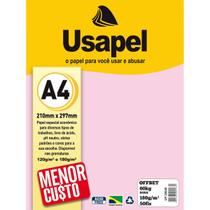Papel Sulfite A4 Colorido Offset 180G 60K Rosa 50Fls Papel Sulfite A4 Colorido Offset 180G 60K Rosa 50Fls