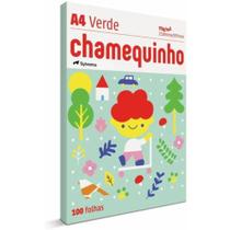 Papel Sulfite A4 Colorido Verde Chamequinho 75g Pacote com 100 Folhas Chamex