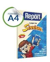 Papel Sulfite A4 com 100 Amarelo Senninha Report