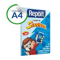 Papel Sulfite A4 com 100 Azul Senninha Report