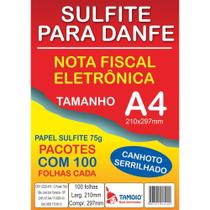 Papel Sulfite A4 Danfe C/SERRILHA 25PCTX100FL