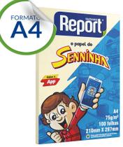 Papel sulfite A4 Report amarelo 75g 100 folhas