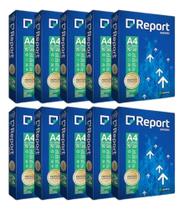 Papel Sulfite A4 Report Premium 75g Caixa 10 pacotes de 500 Folhas