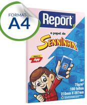 Papel sulfite A4 Report rosa 75g 100 folhas