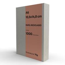 Papel Sulfite A6 Reciclado 1000 Folhas 75g Para Impressão