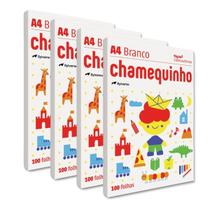 Papel sulfite Branco A4 75g 210mm x 297mm Chamequinho pacotes com 100 folhas