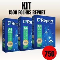 Papel Sulfite Branco Resma A4 75g 1.500 Folhas Premium Report Suzano Impressora