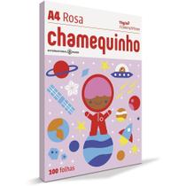 Papel Sulfite Chamequinho 75 g/m² A4 100 Fls Rosa
