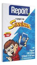 Papel Sulfite Report Resma A4 100 Folhas Seninha Branco 75g Suzano Multifunção