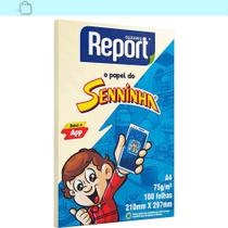 Papel Sulfite Report Senninha Amarelo A4 75G 100 Folhas