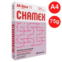 Papel Sulfite Rosa 75g A4 210x297mm Chamex PT/ 500 Folhas