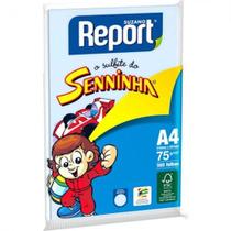 Papel Sulfite Seninha A4 Azul 100f - Suzano