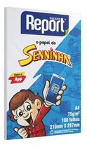 Papel sulfite senninha a4 cores pacote com 100 folhas branco