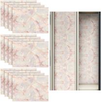 Papel Tapiz Magnético para Cajones Ctosree Mármol Rosa 30x23cm 12 piezas