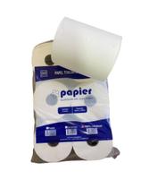 Papel toalha 100% celulose Folha Simples Papier - C/ 6 Bobinas de 200m x20cm