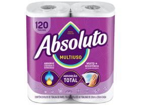 Papel toalha absoluto multiuso 120 toalhas 20x20 Papel toalha absoluto multiuso 120 toalhas 20x20