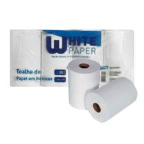 Papel toalha bobina 100% celulose 20cm x 100m c/8 white paper