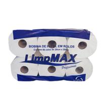 Papel Toalha Bobina 100% Celulose - 22A24g - 20x200m Azul - Limpmax