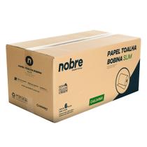 Papel toalha bobina c/6 0,20x200m (caixa/celulose virgem) Slim - Nobre