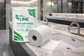 Papel Toalha Bobina Office Line - 20 cm x 170 m - Caixa com 6 rolos