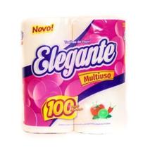 Papel Toalha Cozinha Folha Dupla C/100 Folhas 2Un - Elegante