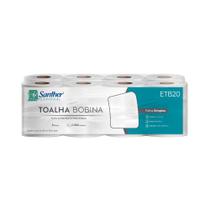 Papel Toalha ETB20 Bobina Folha Simples 8 Rolos de 250mt Santher