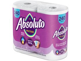 Papel Toalha Folha Dupla Bracell Absoluto 2 Rolos 240 Folhas