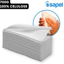 Papel Toalha Interfolha 2 Dobras 100% Celulose Isapel - 20cmx21cm - 700g