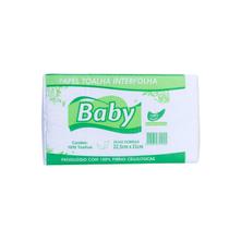 Papel Toalha Interfolha 2 Dobras Folha Simples 100% Celulose 1.000 folhas Baby Papel Toalha Interfolha 2 Dobras Folha Simples 100% Celulose 1.000 folhas Baby