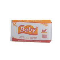 Papel Toalha Interfolha 2 Dobras Folha Simples 20x21 Laranja 100% 1.000 folhas Baby
