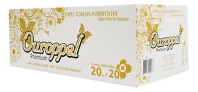 Papel Toalha Interfolha 2 Dobras Folha Simples Premium 4.800 folhas Ouroppel