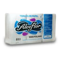 Papel Toalha Interfolha 20cmX20cm Com 1000 Papeis Alveflor