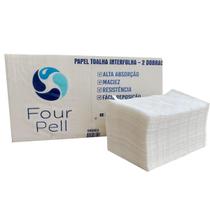 Papel Toalha Interfolha 700G Branco 100% Celulose Fourpell