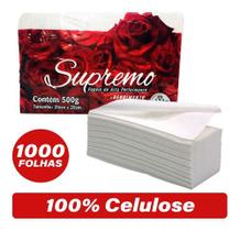 Papel Toalha Interfolha Branco 100% Celulose Virgem 1000 Folhas - Supremo