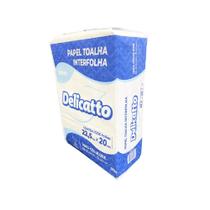 Papel toalha interfolha delicatto 100% celulose 22,5x20 c/1000 Papel toalha interfolha delicatto 100% celulose 22,5x20 c/1000