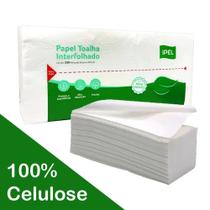Papel Toalha Interfolhada 100 Celulose Folha Simples 2 Dobras Light com 250 Folhas
