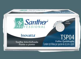 Papel Toalha Interfolhada Inovatta Folha Quádrupla TSP04 Santher - SANTHER PROFESSIONAL