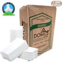Papel Toalha Interfolhado 2 Dobras 20x21 Branco 1.000 Folhas