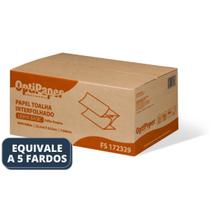 Papel Toalha Interfolhado 2 Dobras 5000 folhas - 100% Celulose - Caixa 20 pacotes de 250 Folhas