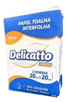 Papel Toalha Interfolhado 20X20 100% Celulose 2D 1000 Folhas