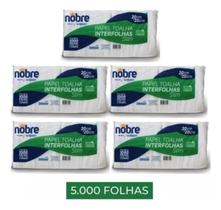 Papel Toalha Interfolhas Nobre Kit Com 5000 Folhas 20x20cm Slim