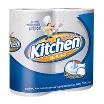 Papel toalha Kitchen - 2 rolos 60 toalhas